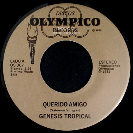 Genesis Tropical - Querido Amigo / Adela side A