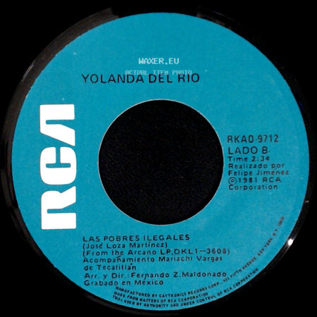 Yolanda Del Rio - Para Que Te Quedas / Las Pobres Ilegales side B