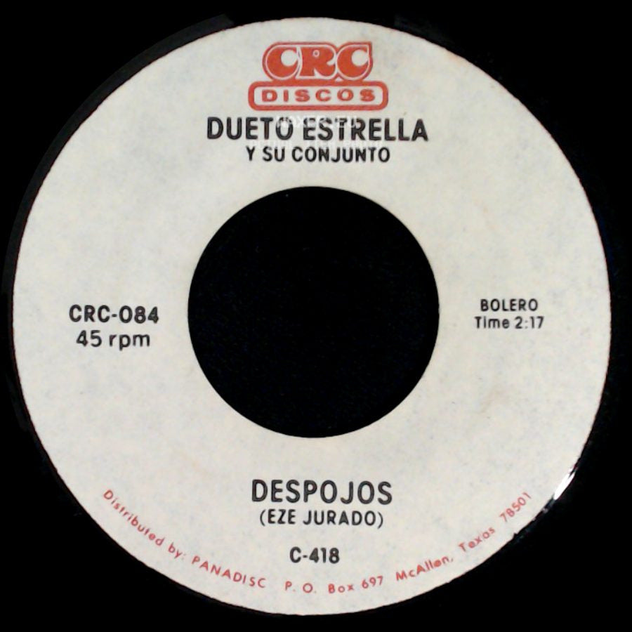 Dueto Estrella Y Su Conjunto - Despojos / Al Pie De Un Encino side A