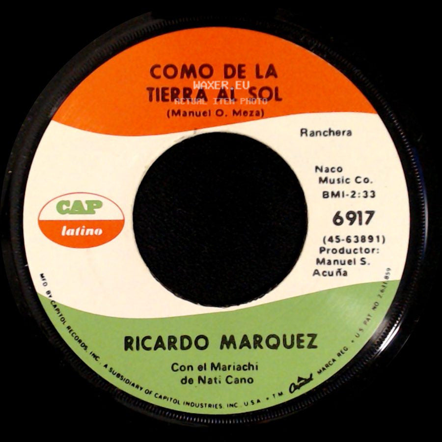 Ricardo Marquez - Como De La Tierra Al Sol / El Prieto side A