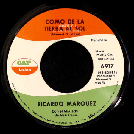 Ricardo Marquez - Como De La Tierra Al Sol / El Prieto side A