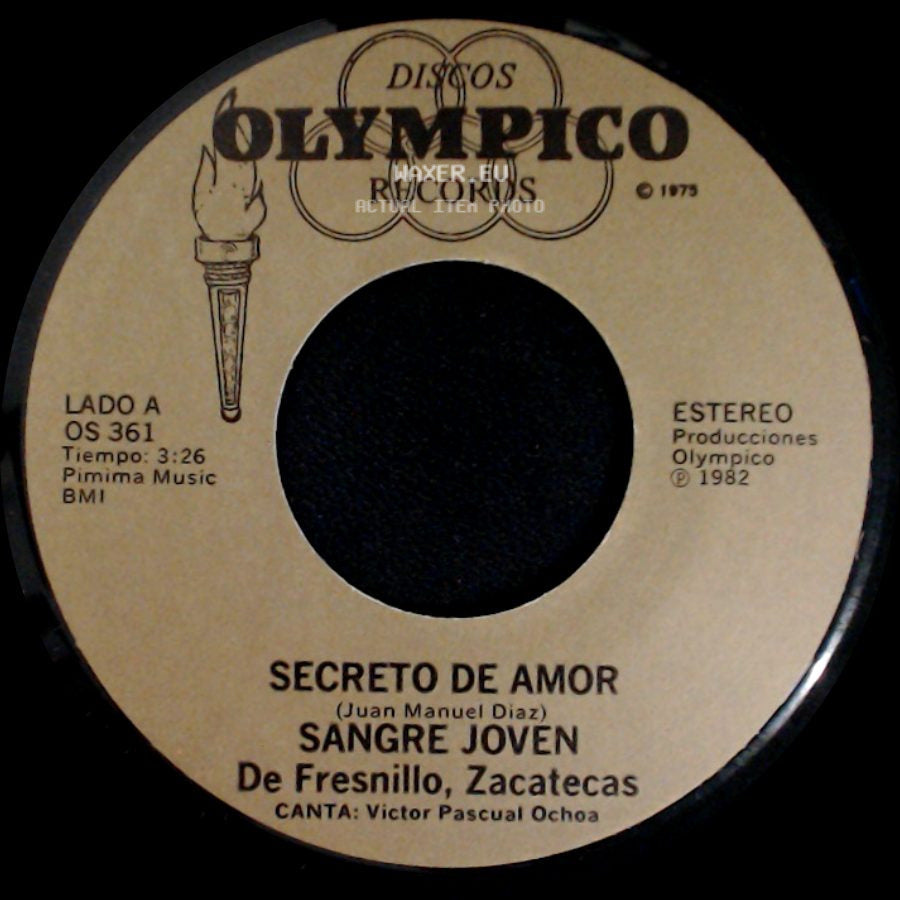 Sangre Joven / Sangre Joven De Fresnillo, Zacatecas - Secreto De Amor / Lejos Como La Luna side A