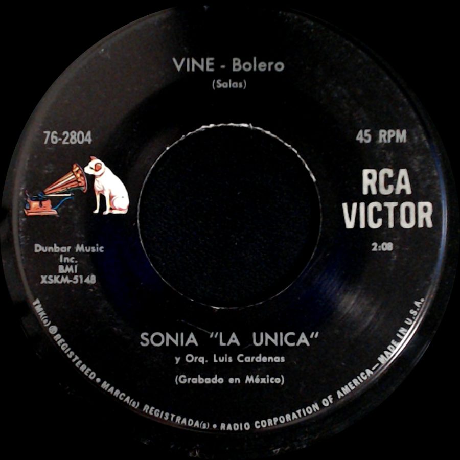 Sonia "La Unica" Y Orq. Luis Cardenas - Dame Un Poco De Ti - Bolero / Vine - Bolero side B