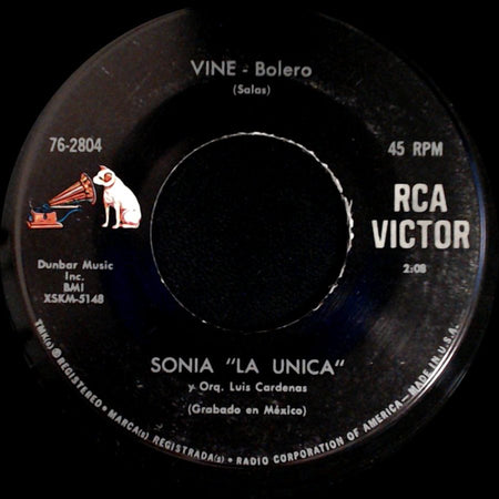 Sonia "La Unica" Y Orq. Luis Cardenas - Dame Un Poco De Ti - Bolero / Vine - Bolero side B