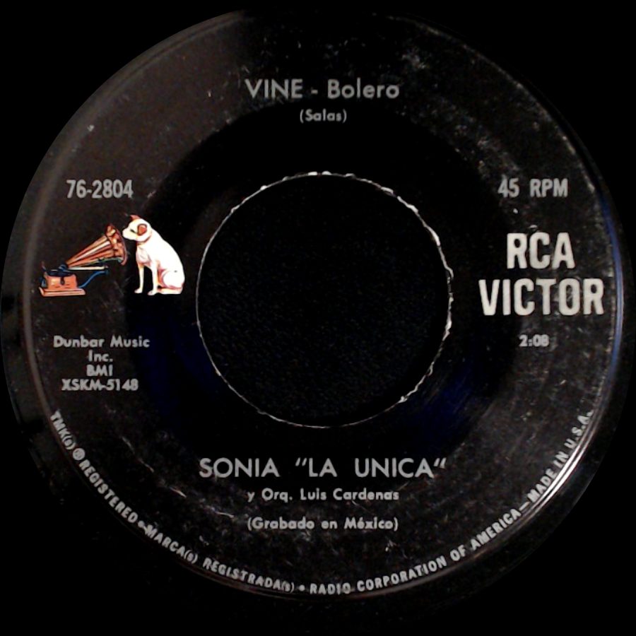 Sonia "La Unica" Y Orq. Luis Cardenas - Dame Un Poco De Ti - Bolero / Vine - Bolero side B