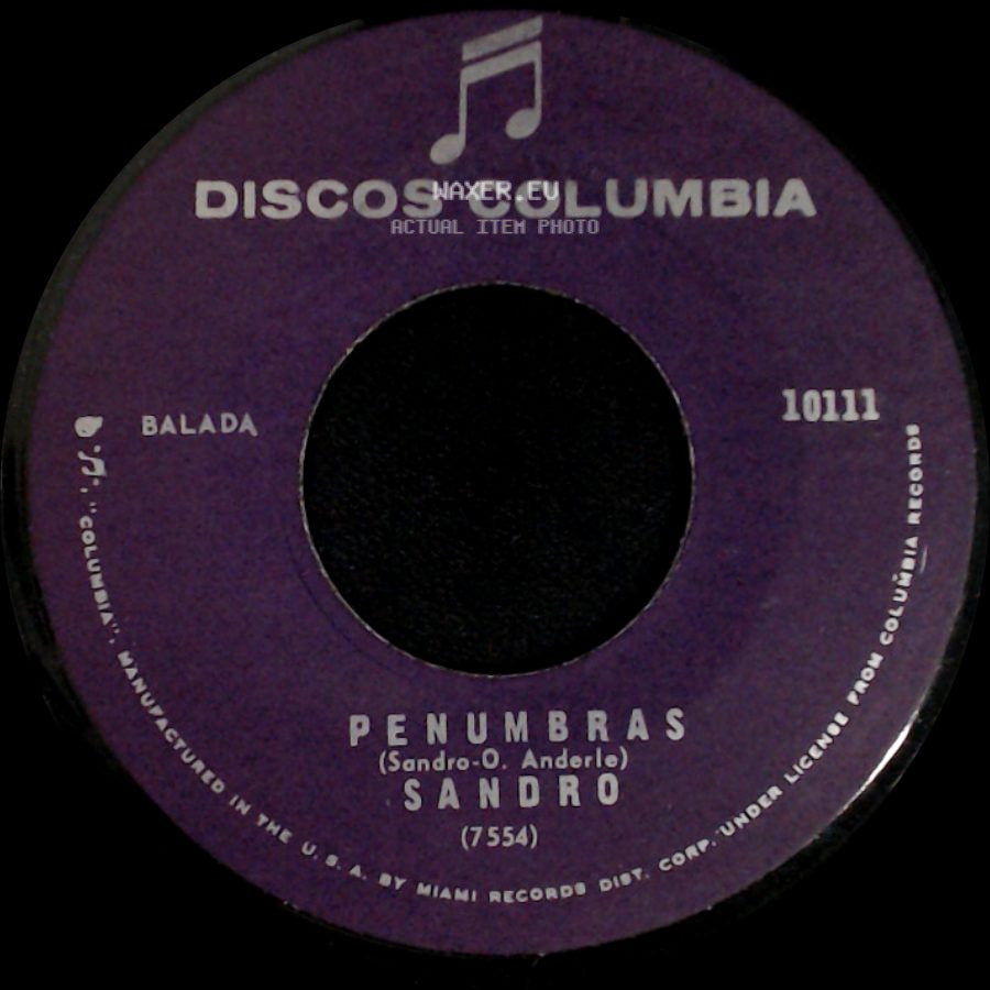 Sandro - Quiero Llenarme De Ti / Penumbras side B