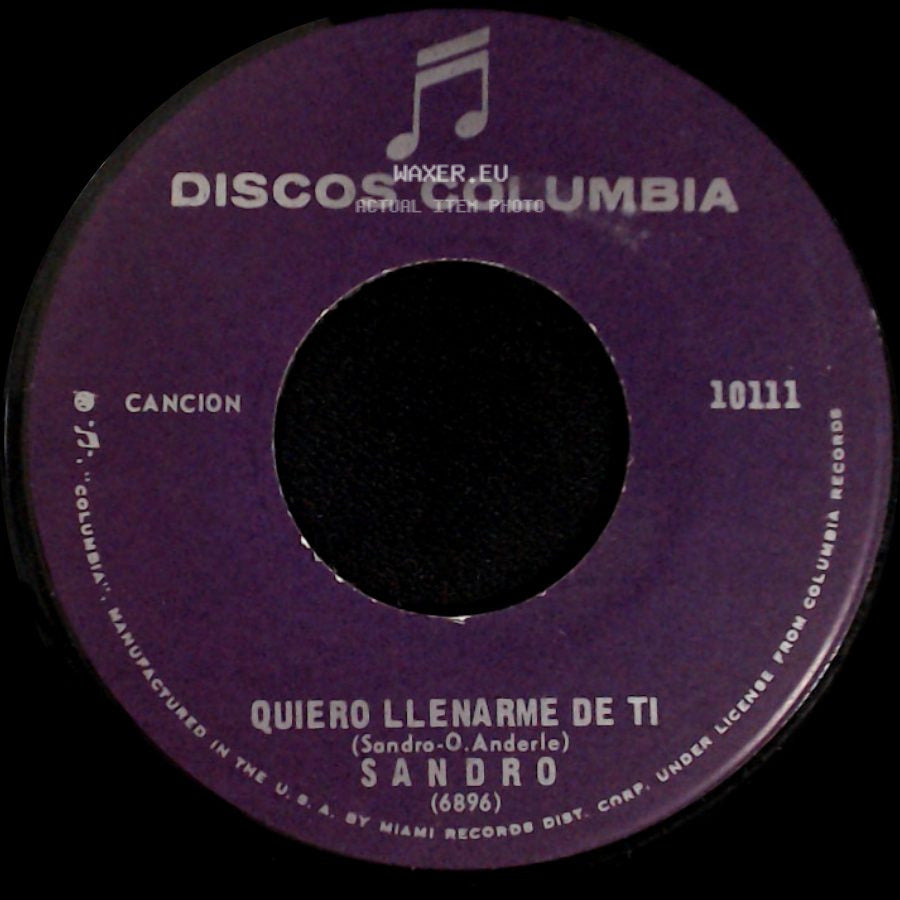 Sandro - Penumbras / Quiero Llenarme De Ti side B
