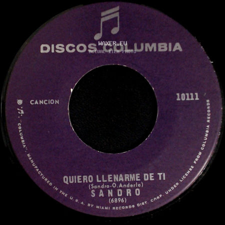 Sandro - Penumbras / Quiero Llenarme De Ti side B