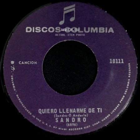 Sandro - Quiero Llenarme De Ti / Penumbras side A