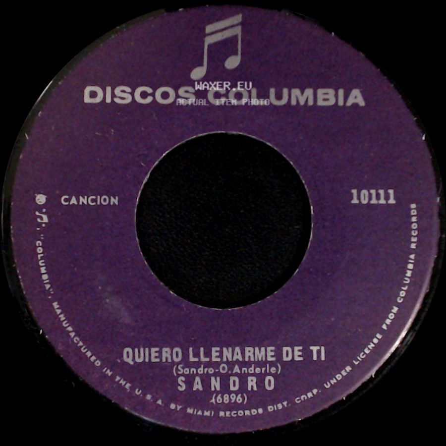 Sandro - Quiero Llenarme De Ti / Penumbras side A