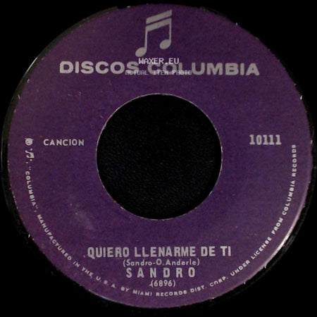 Sandro - Quiero Llenarme De Ti / Penumbras side A