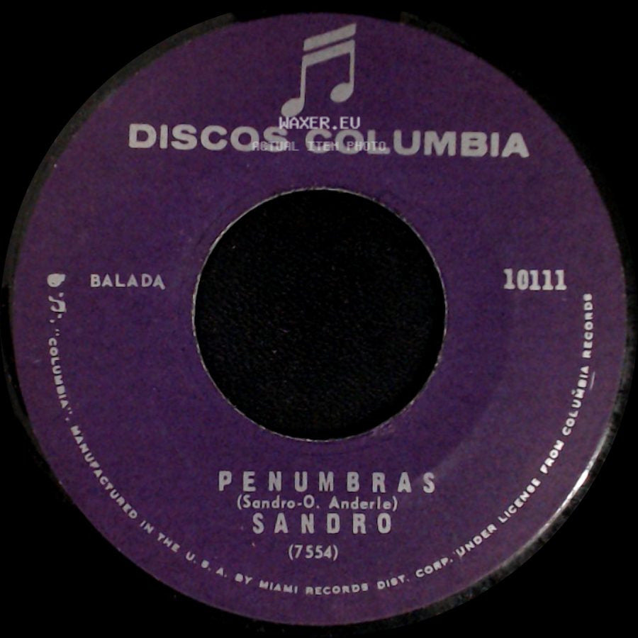 Sandro - Quiero Llenarme De Ti / Penumbras side B