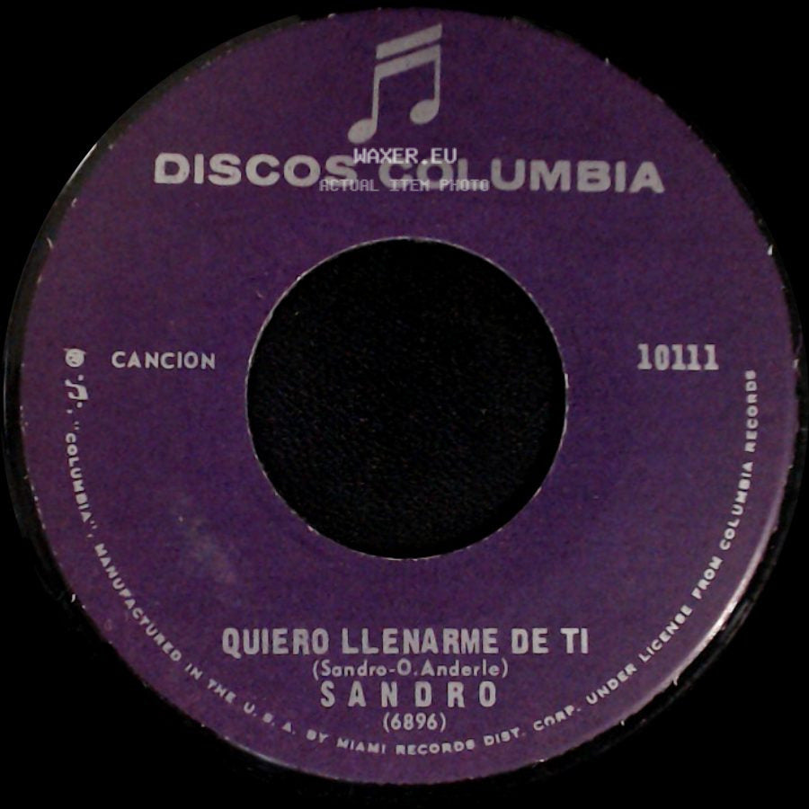 Sandro - Quiero Llenarme De Ti / Penumbras side A