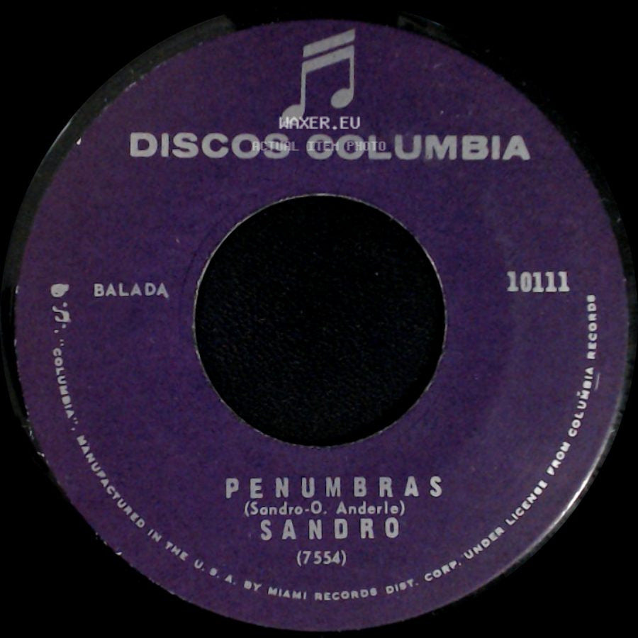 Sandro - Quiero Llenarme De Ti / Penumbras side B