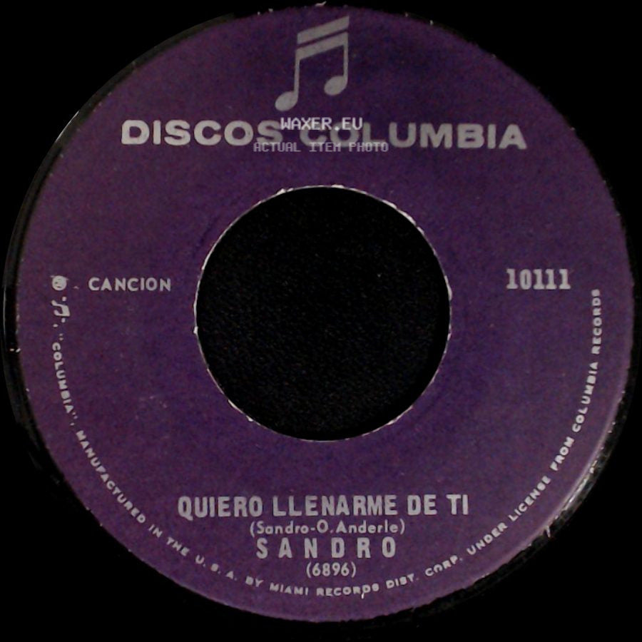 Sandro - Quiero Llenarme De Ti / Penumbras side A