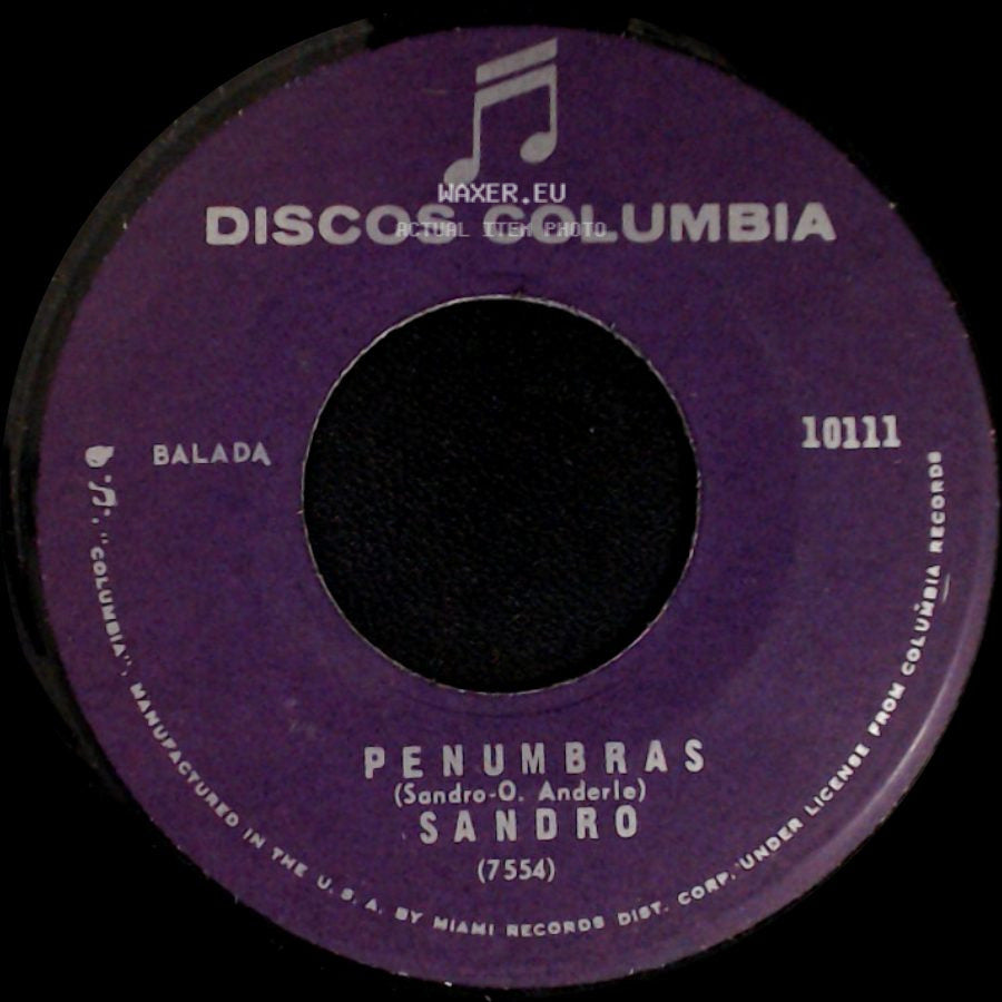 Sandro - Quiero Llenarme De Ti / Penumbras side B