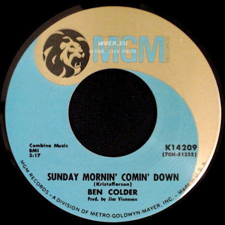 Ben Colder - Sunday Mornin' Comin' Down / Fifteen Beers Ago side A