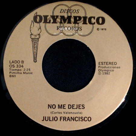 Julio Francisco - El Mandilon / No Me Dejes side B
