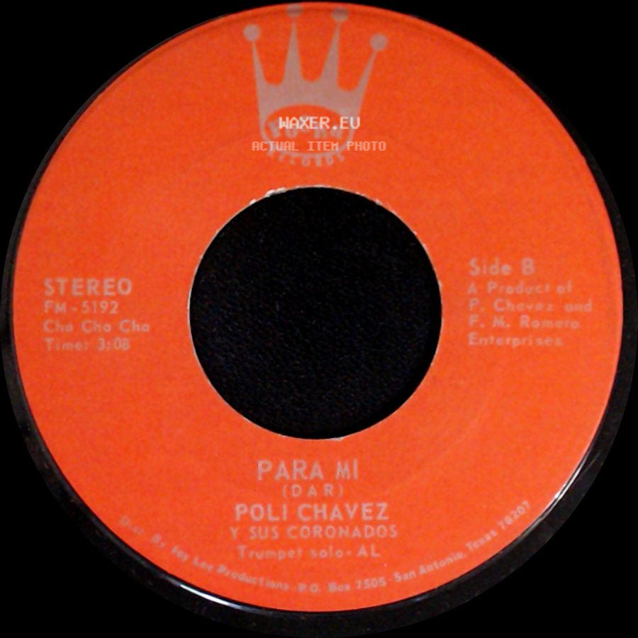 Poli Chavez Y Sus Coronados - No Tengo Culpa / Para Mi (Dar) side B