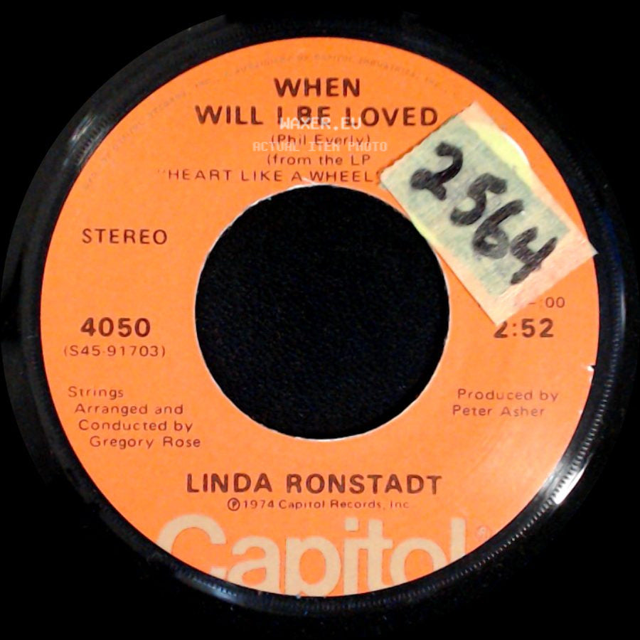 Linda Ronstadt - It Doesn't Matter Anymore / When Will I Be Loved side B