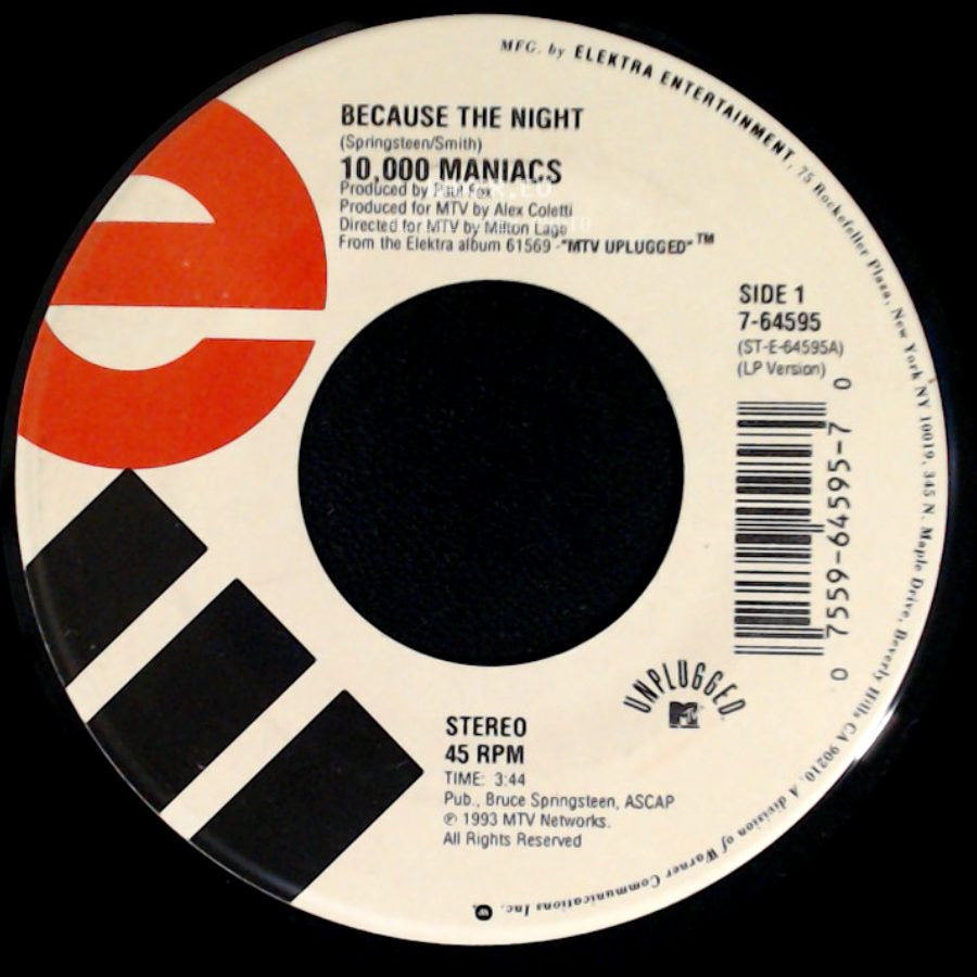10,000 Maniacs - Because The Night / Eat For Two side A