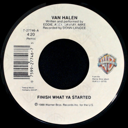 Van Halen - Sucker In A 3 Piece / Finish What Ya Started side B