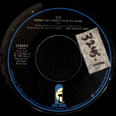 U2 - Where The Streets Have No Name / Silver And Gold side A