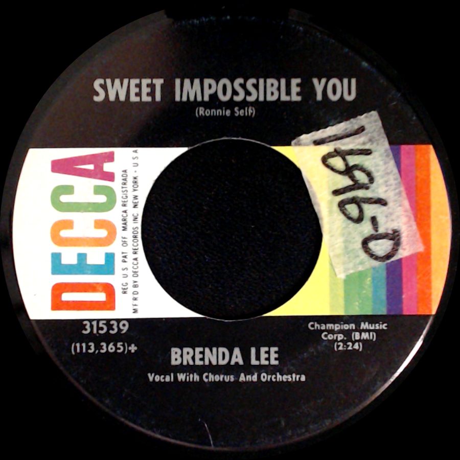 Brenda Lee - The Grass Is Greener / Sweet Impossible You side B