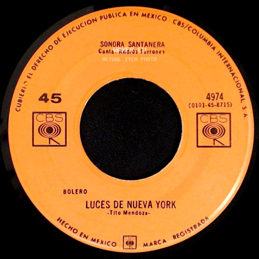 Sonora Santanera - Amor De Cabaret / Luces De Nueva York side B