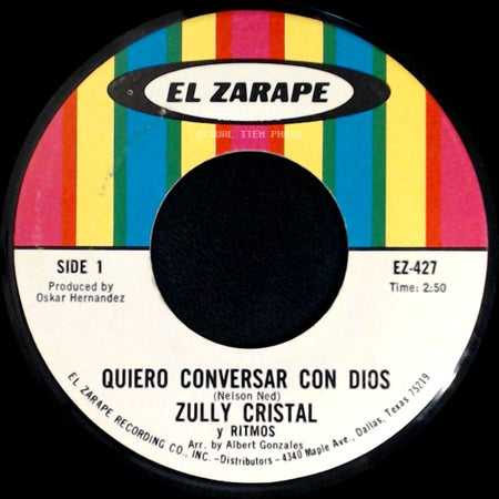 Zully Cristal Y Ritmos - Quiero Conversar Con Dios / Te Traigo Estas Flores side A