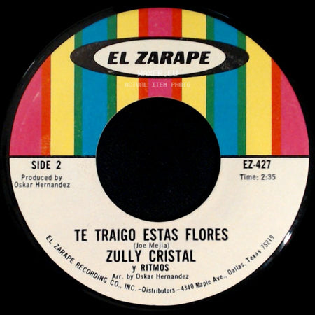 Zully Cristal Y Ritmos - Quiero Conversar Con Dios / Te Traigo Estas Flores side B