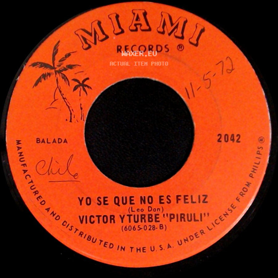 Victor Yturbe "Piruli" - Felicidad / Yo Se Que No Es Feliz side B