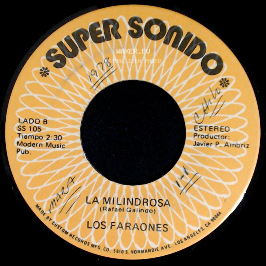 Los Faraones - Borrare Tus Penas / La Milindrosa side B