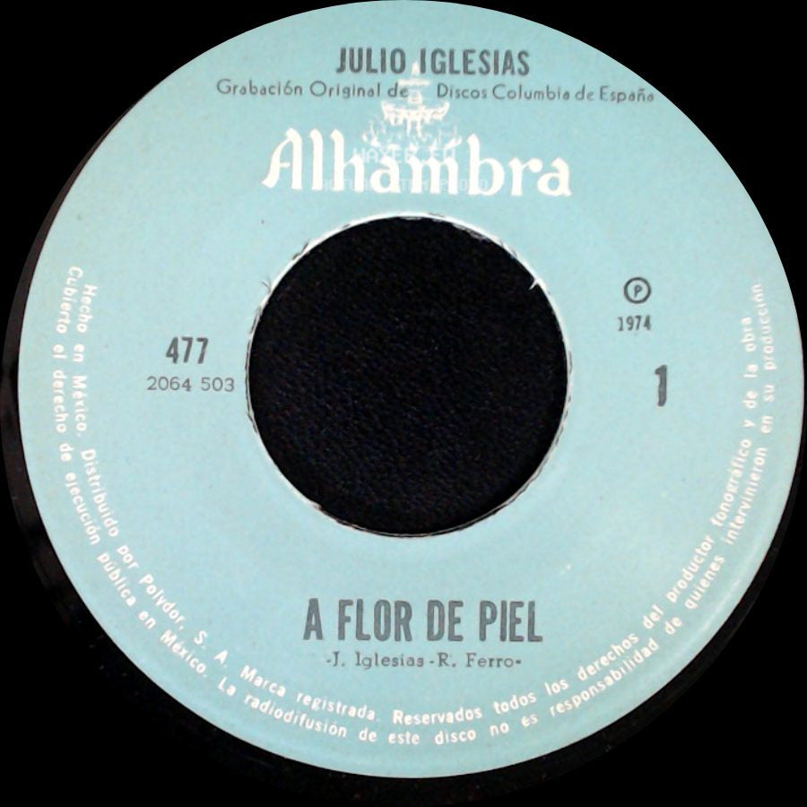 Julio Iglesias - A Flor De Piel / En Cualquier Parte side A