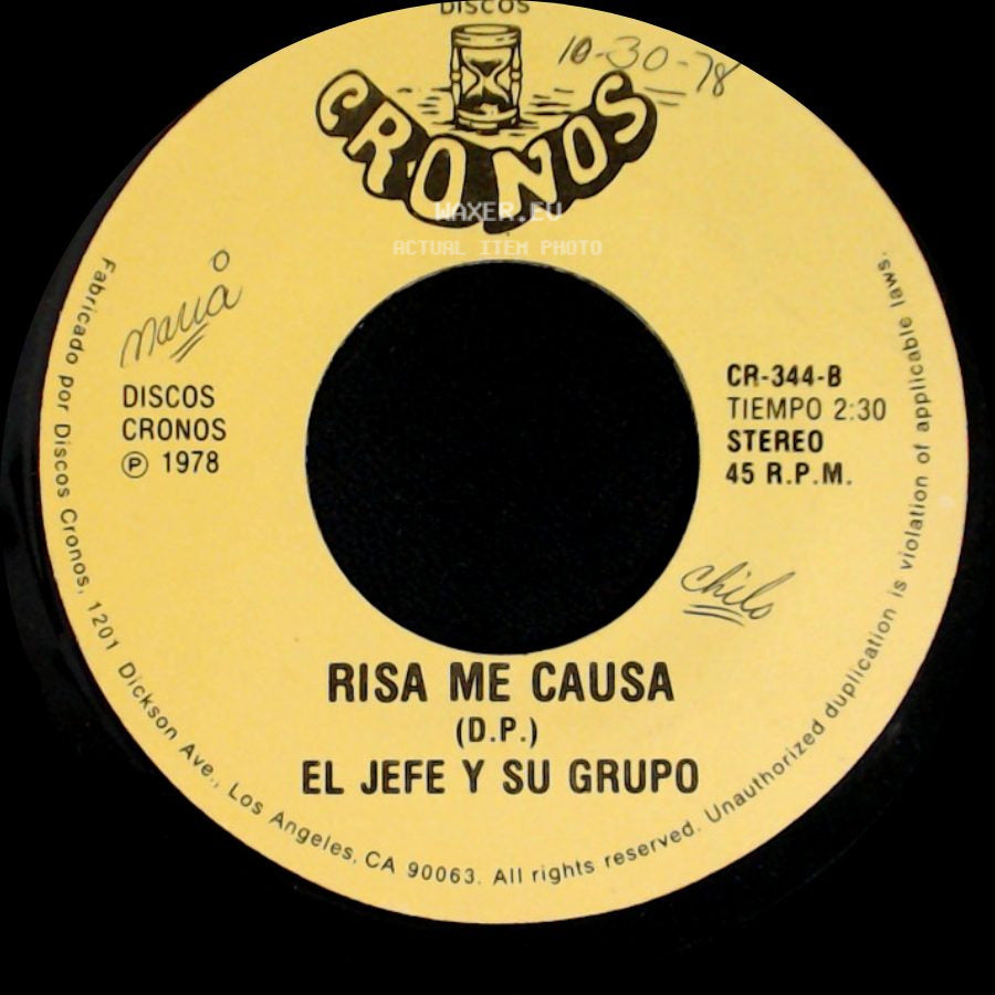 El Jefe Y Su Grupo - Una Palida Luz / Risa Me Causa side B