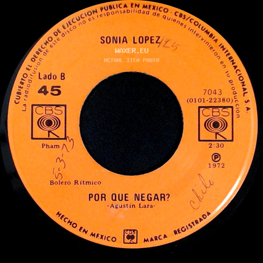 Sonia Lopez - Rio Rebelde / Por Que Negar? side B