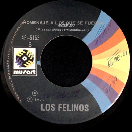 Los Felinos - Morena Tenias Que Ser / Homenaje A Los Que Se Fueron side B