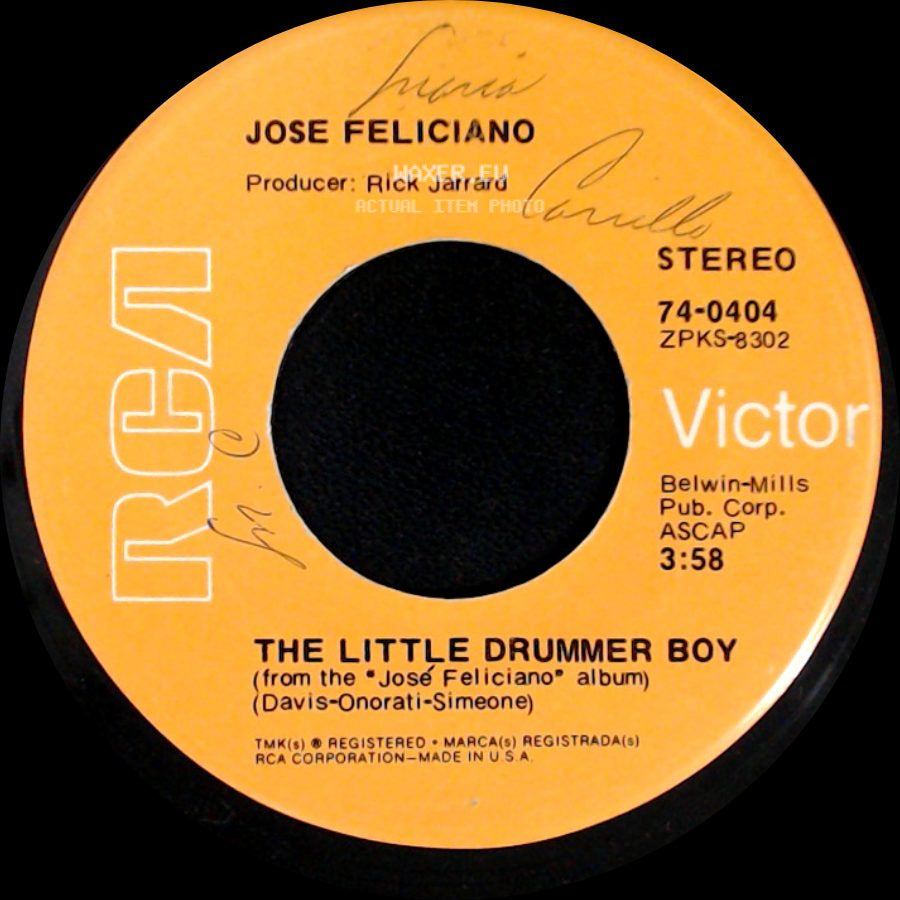 Jose Feliciano - Feliz Navidad / The Little Drummer Boy side B