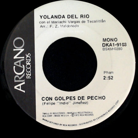 Yolanda Del Rio - Con Golpes De Pecho / Amor De Obscuridad side A