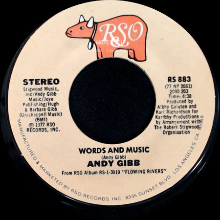Andy Gibb - Words And Music / (Love Is) Thicker Than Water side A