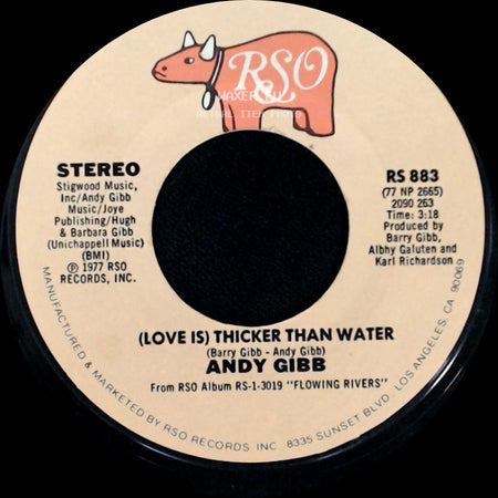 Andy Gibb - Words And Music / (Love Is) Thicker Than Water side B