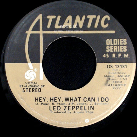 Led Zeppelin - Hey, Hey, What Can I Do / Immigrant Song side A