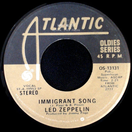 Led Zeppelin - Hey, Hey, What Can I Do / Immigrant Song side B