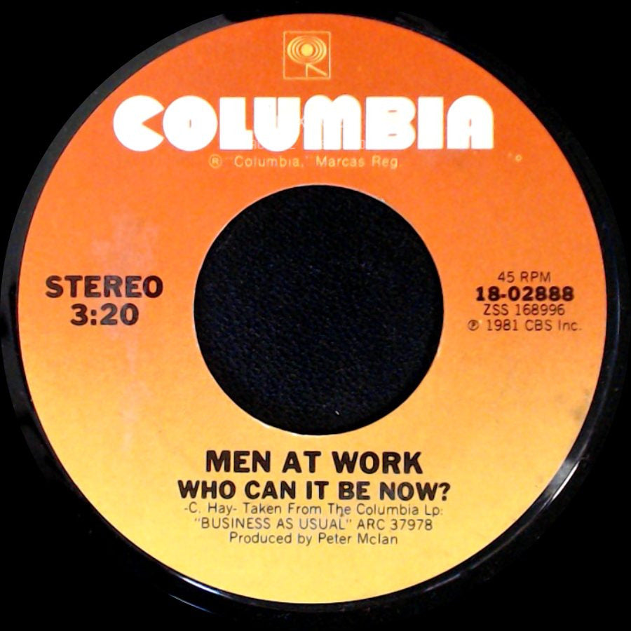 Men At Work - Anyone For Tennis / Who Can It Be Now? side B
