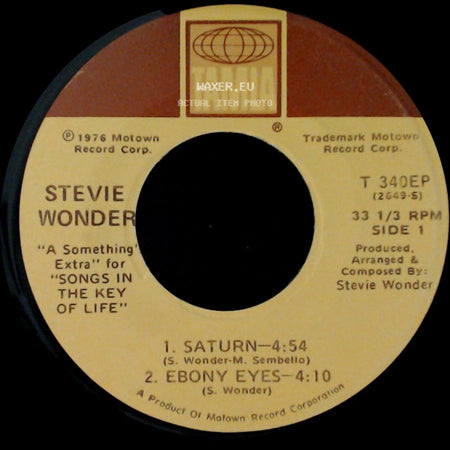 Stevie Wonder - "A Something Extra" For "Songs In The Key Of Life" / A Something's Extra For Songs In The Key Of Life side A