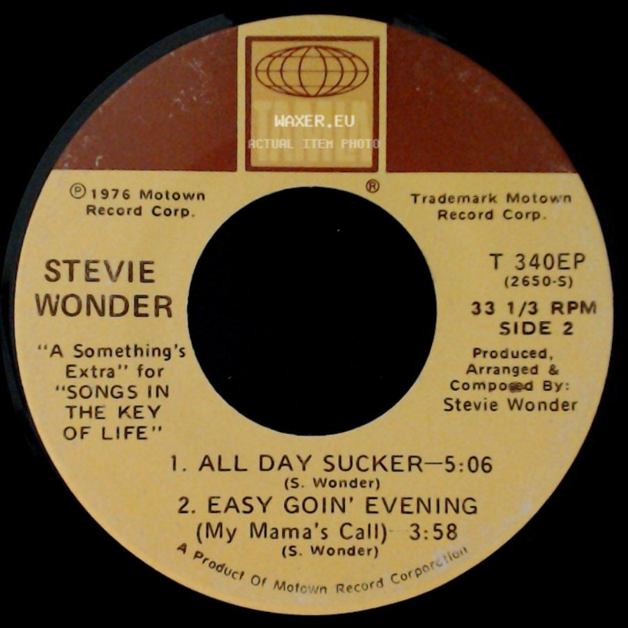 Stevie Wonder - "A Something Extra" For "Songs In The Key Of Life" / A Something's Extra For Songs In The Key Of Life side B