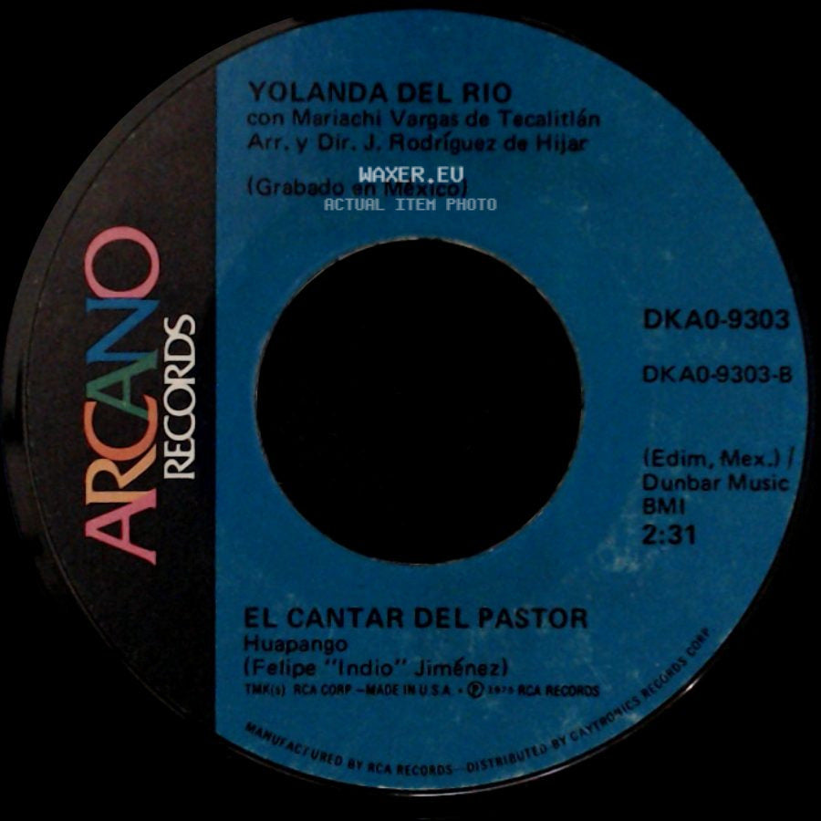 Yolanda Del Rio - Llorar, Llorar, Llorar / El Cantar Del Pastor side B