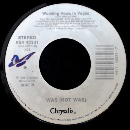 Was (Not Was) - Walk The Dinosaur / Wedding Vows In Vegas side B