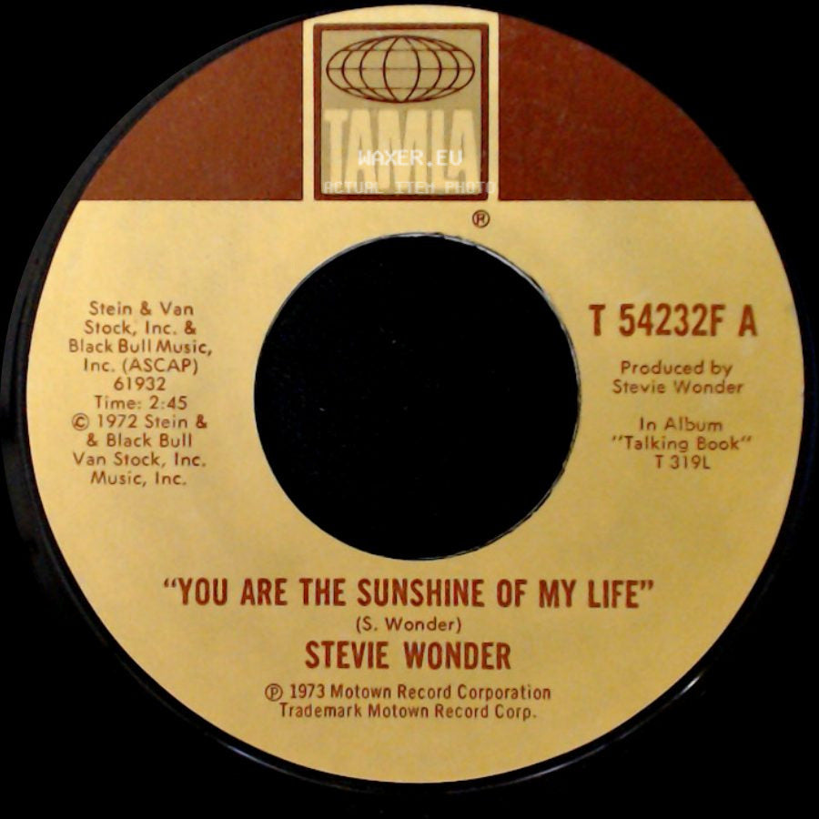 Stevie Wonder - You Are The Sunshine Of My Life / Tuesday Heartbreak side A