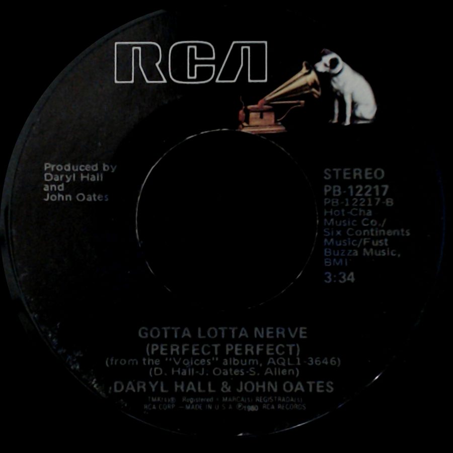 Daryl Hall & John Oates - You Make My Dreams / Gotta Lotta Nerve (Perfect Perfect) side B